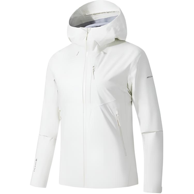 Anta Champion Hiking Series Solid Color Zipper Hooded Versatile Casual Waterproof Windproof Jacket Women Jacket 162540601-2