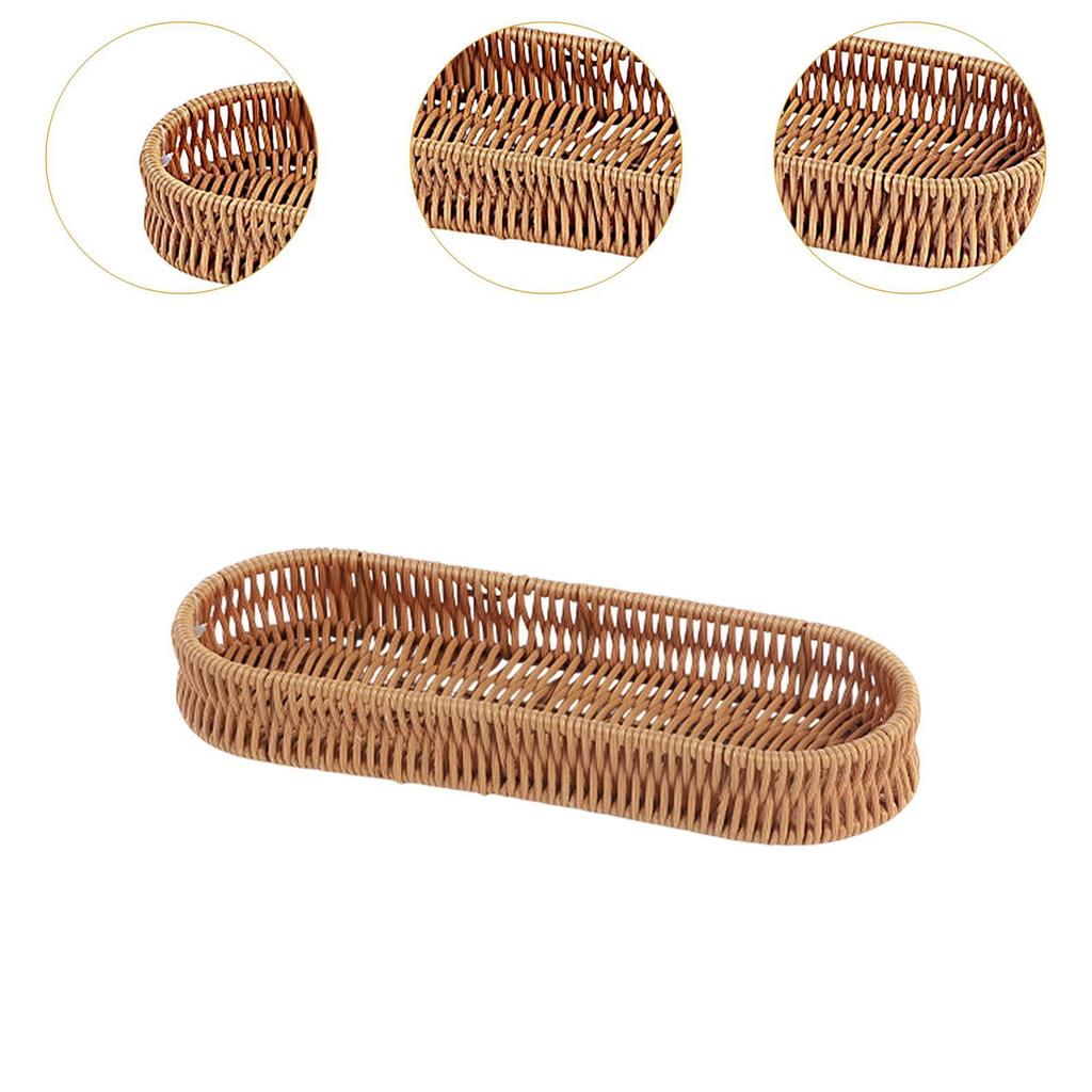 Woven Basket Utensil Holder for Kitchen Dining Coffee Table Countertop