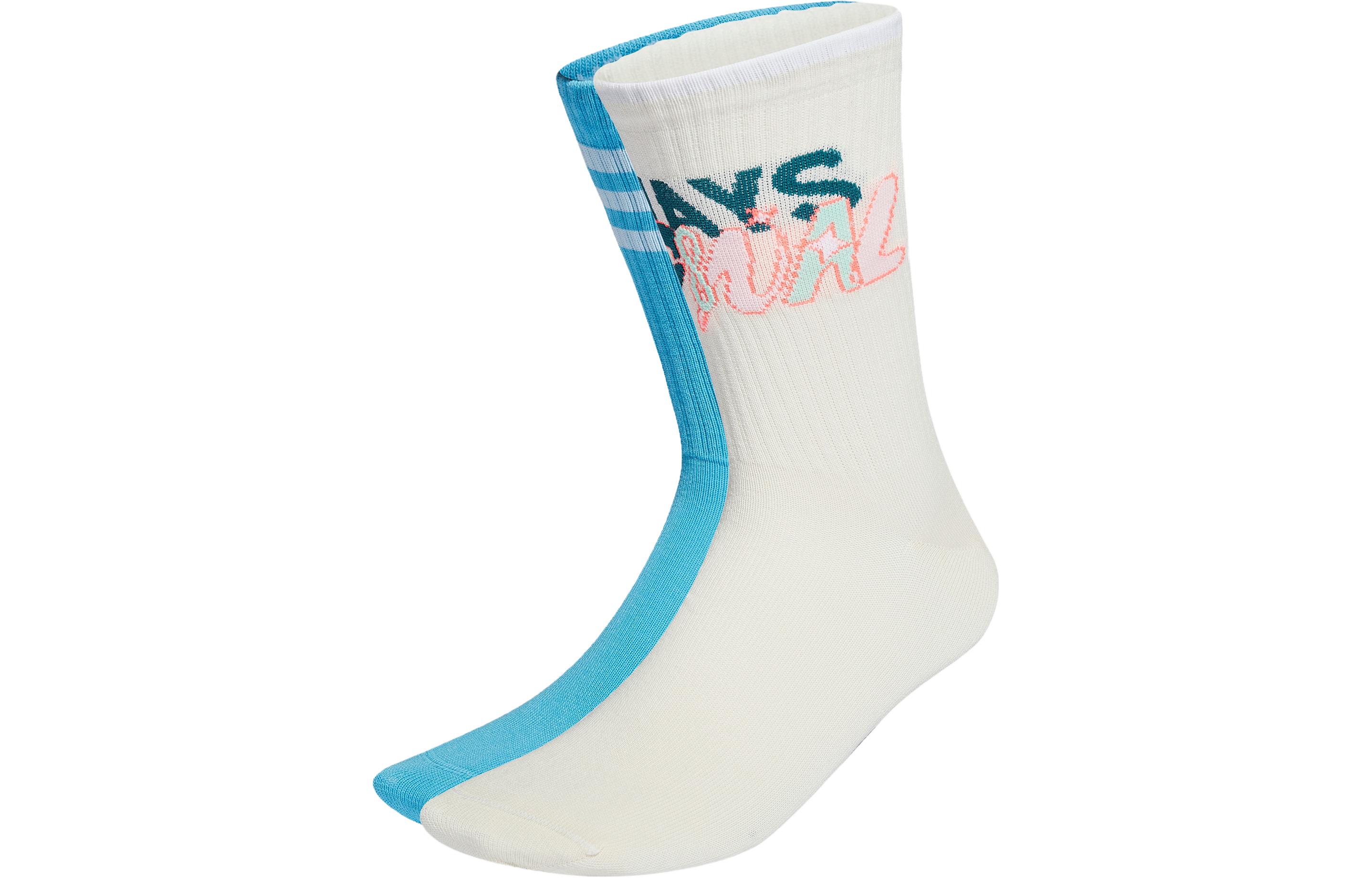 Adidas MID CREW SOCKS 2 PAIRS Crew Socks Unisex 2 Pack HT4675 L