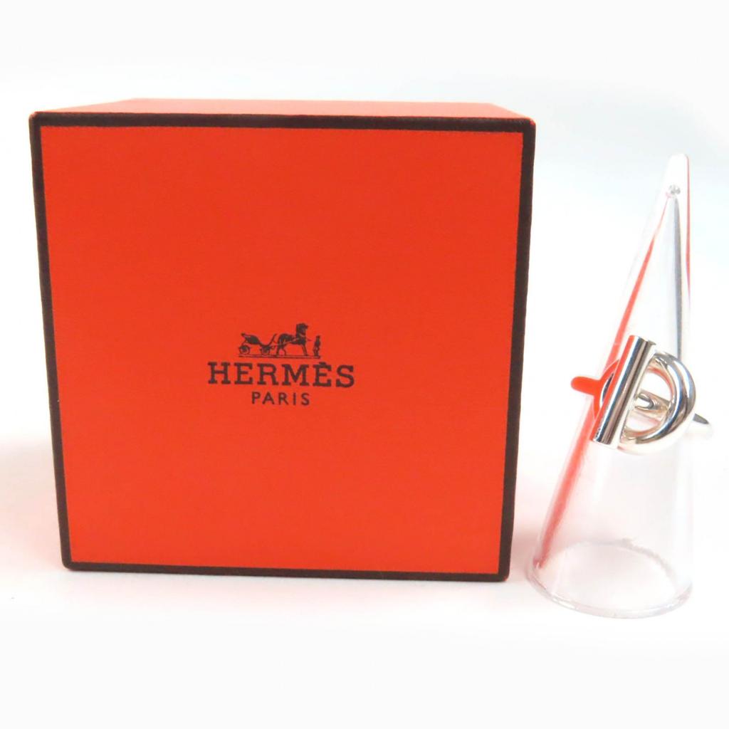 Excellent HERMES Ring Echapp MM Silver AG925 Women Used