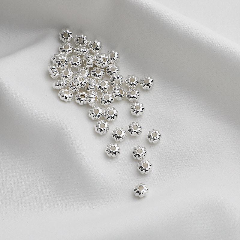 18k Matte Gold Frosted Pumpkin Spacer Beads for DIY Jewelry