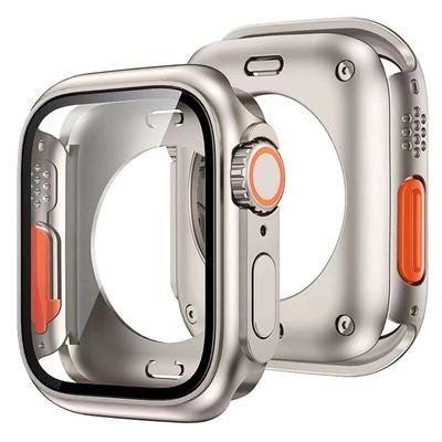 Wechseln Sie zur Ultra-Displayschutzabdeckung für die Apple Watch 44 mm, 45 mm, 40 mm, 41 mm, harte PC-Front-/Heckstoßstangenhülle für die IWatch 9 8 7 6 4SE