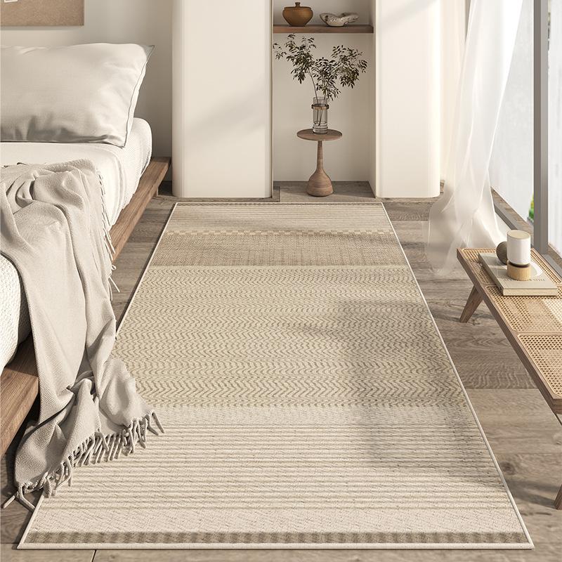 Oval Bedside Italian Minimalist Carpet Room Bedside Floor Mat Bedroom Wabi Sabi Master Bedroom Under The Bed Photo Mat