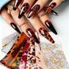 Stripe Pattern Nail Stickers The Starry Sky Nail Decals Professional Nail Foils  Nail Decoration