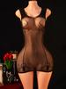 Fhseer Women'S Spaghetti Strap Sexy Lingerie U Neck Sheer Mesh Dress Spider Pattern Decoration Dress Private Party Underwear