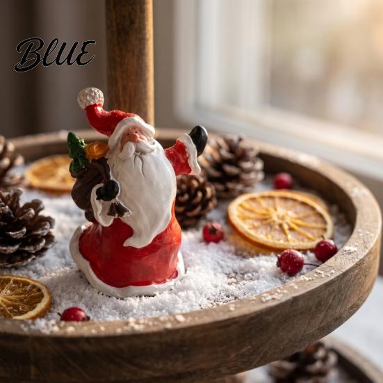 Resin Santa Claus Figurines Christmas Figurine Vintage Snowman Statue Winter Festive Decorative Statue Holiday Tabletop Decoration for Home