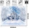 Winter Snowflake Forzen Castle Background Winter Backdrop Decorations For Photo Studio Photo Booth Christams Party
