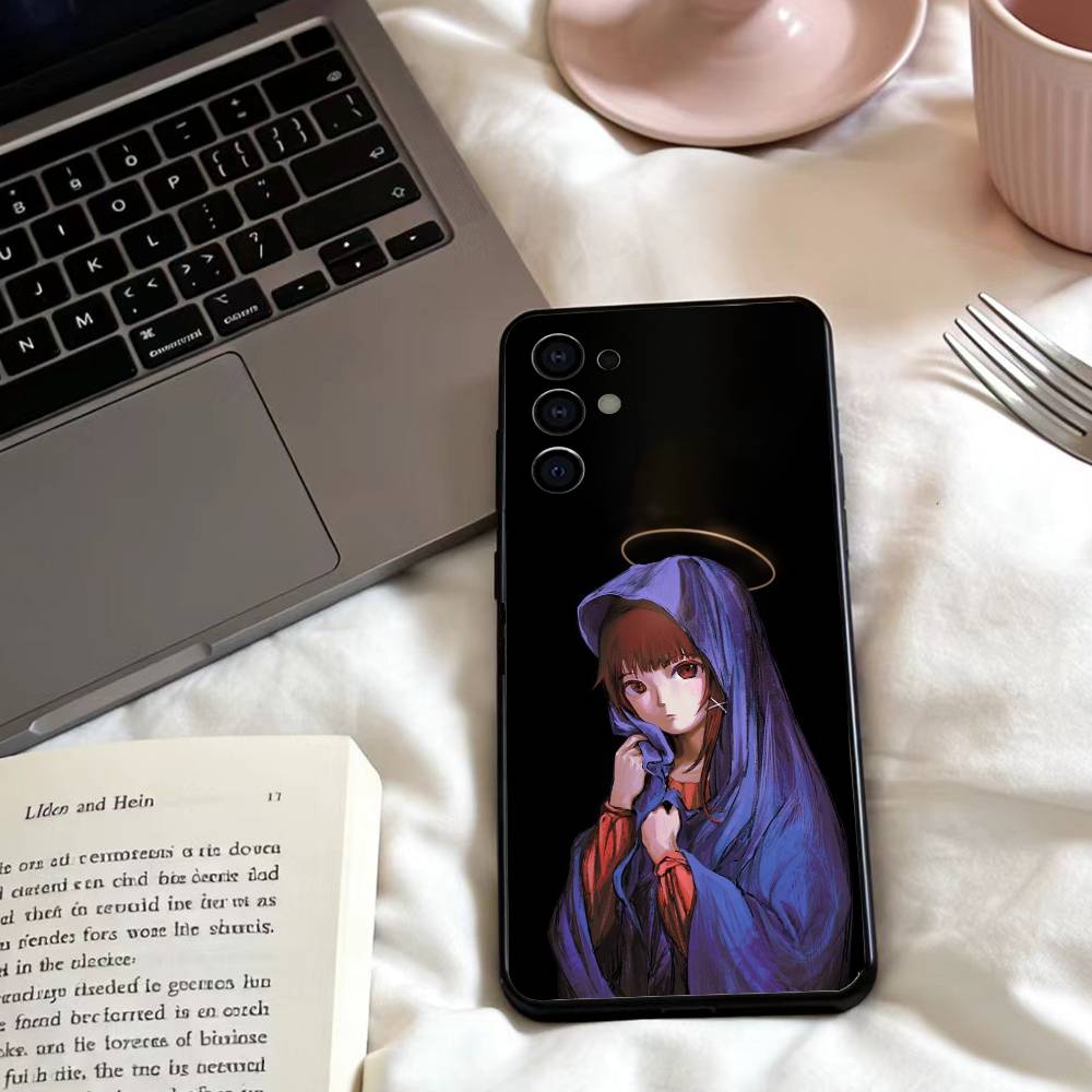 S-Serial Experiments L-Lain Phone Case For Samsung S25,24,23,22,30,21,10,9,Ultra,Plus,Lite,FE,4,5 G Soft Black Case