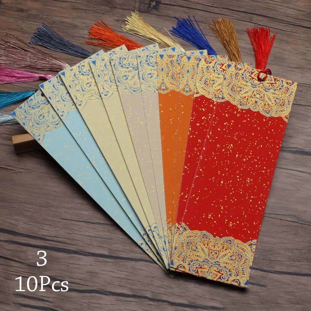 5/10Pcs Hand-painted Book Page Clips Xuan Paper Separator Pages Tags School Office Supplies
