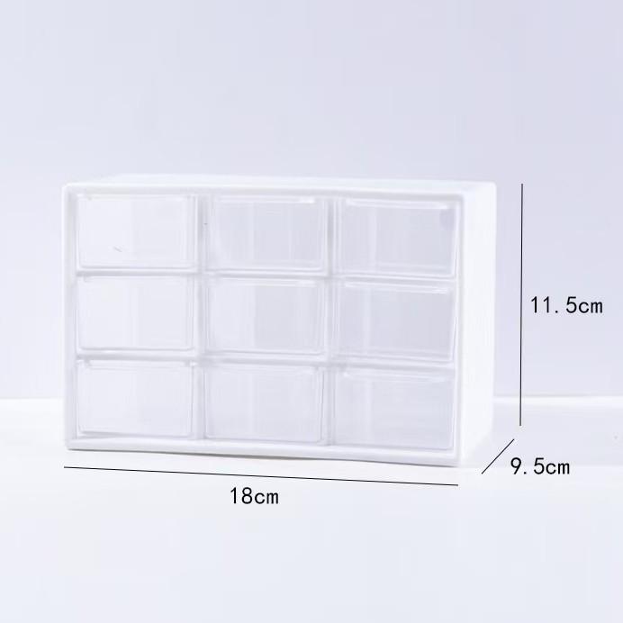 

Прозрачный органайзер с девятью отделениями для хранения украшений и косметики