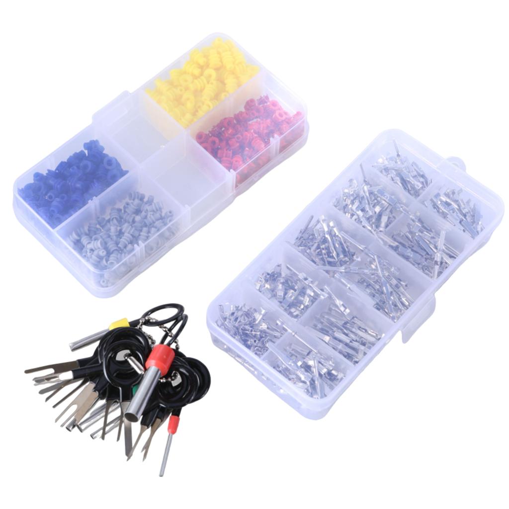 Car Wire Terminals Connector Pin 1-3.5mm Auto Electric Connector NonInsulated Plug Removal Male Female Crimps Pin