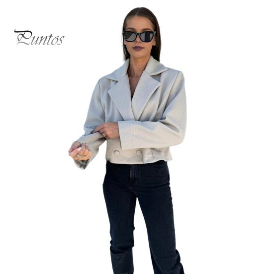 

Осенне-зимняя женская куртка в английском стиле, свободная, застежка на две пуговицы, однотонная, толстая, с длинными рукавами, отложным воротником, для поездок на работу и отдыха на природе M абрикосовый