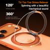 Magnetic Rotating Bracket Phone Case for IPhone 17 Pro Max 17 Air 17 Pro Frosted Transparent PC+TPU Ring Stand Back Cover