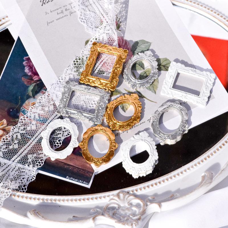 15Pcs Mini Photo Frame Set Simulation Dollhouse Picture Frames DIY Decorative Ornaments Craft Supplies for House
