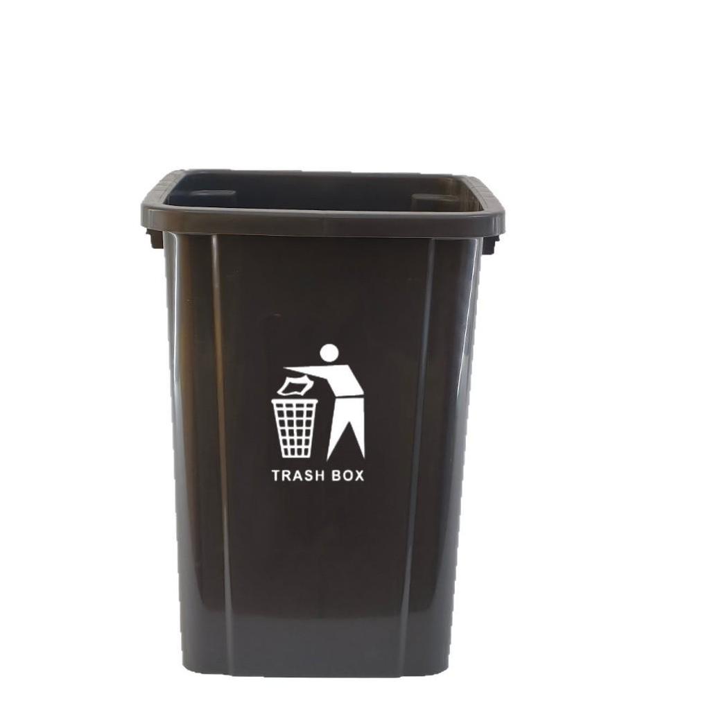 Square Extra Large Trash Can - Durable, Lidless Design for Commercial, Kitchen, or Outdoor Use