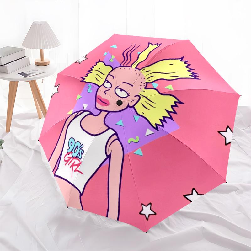 Узор  Крутые бобры , автоматический складной зонт, портативная и складная конструкция, 8 спиц, рождественский или день рождения подарок.