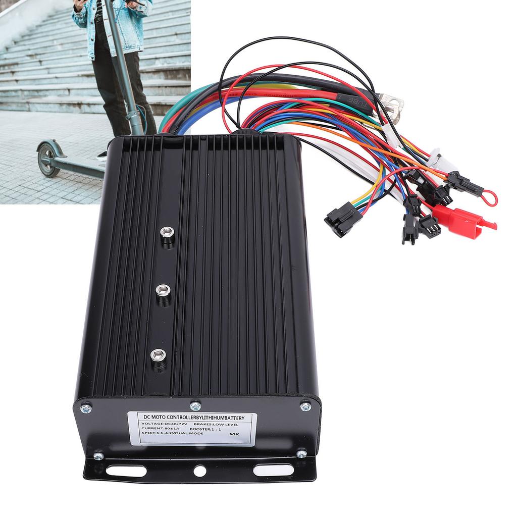 Electric Bike Controller 72V 80A 5000W Aluminium Alloy Electric Scooter Speed Motor Controller Electric Bike Motor Controller