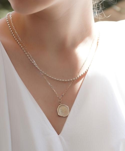 Bonbeau Lucky Clover Pendant Silver Necklace Clover Pendant Silver Clip Chain Necklace