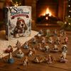 Dog Advent Calendar Calendar, 24Pcs Acrylic 2D Pet Ornament Set with Christmas Box Hanging String, Tree Countdown Decor, Gift for Lovers Holiday