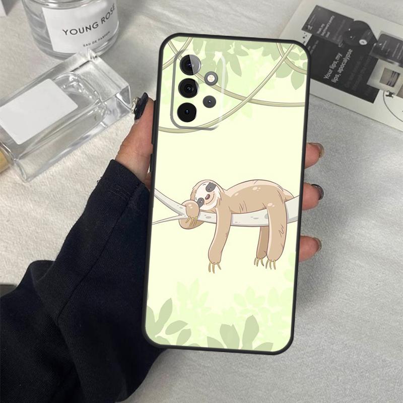 Funny Cute Sloths Case For Samsung Galaxy A13 A23 A33 A53 A17 A06 A16 A56 A36 A54 A34 A14 A52 A32 A15 A35 A55