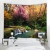 Bohemian Zimmerdekor Natürliches Wandbehang Mandala Gartenszene Psychedelischer Teppich Hippie Schlafzimmer Stoffteppich