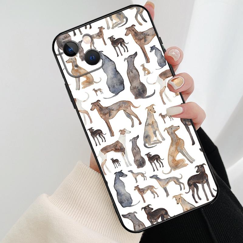 Greyhound Phone Case For iPhone 11 12 13 14 15 16 Pro Max Mini X XR XS Max Plus Cover Funda
