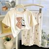 Summer Cartoon Short-Sleeve Pajama Set for Boys & Girls - Lightweight Home Wear for Children & Babies