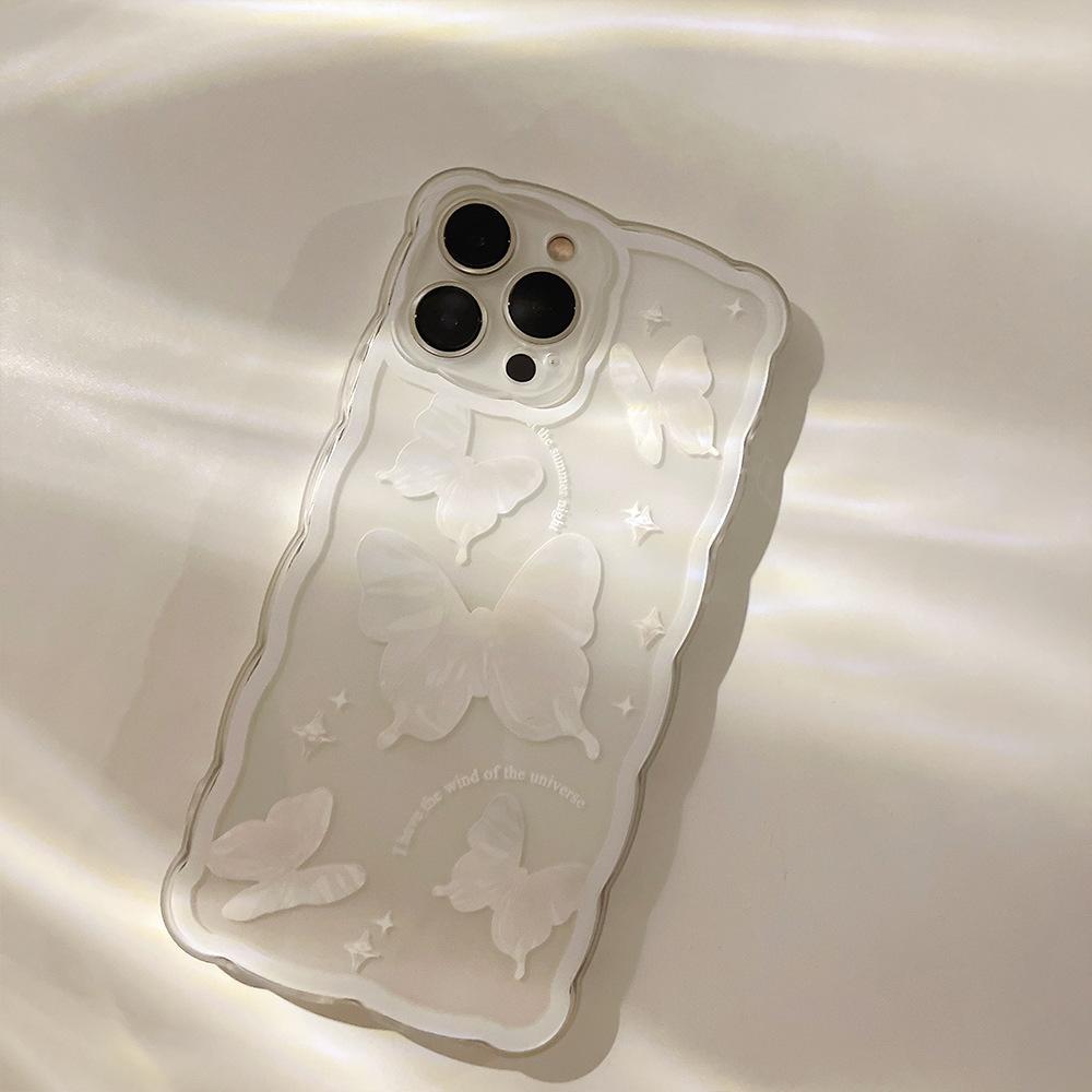 Butterfly-shaped IPhone 14 Pro Max Apple 15 Phone Case, Transparent 11-16 Simple and Stylish Phone Case