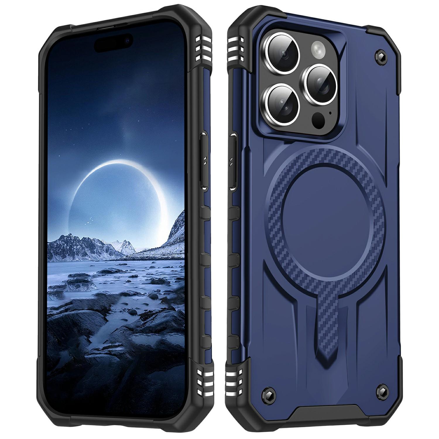 

For iPhone 14 Pro Max Case Compatible with MagSafe Four Corner Airbags PC + TPU Phone Cover F