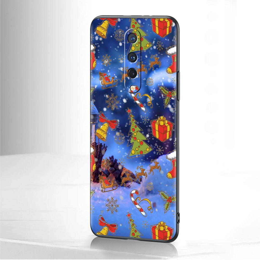 

Противоударный чехол для OnePlus Nord 2 5G 10 9 7 8 Pro 8T Для Oppo A53 A16 A15 Черный силиконовый чехол Фунда Рождественский красный нос Милый лось Oppo A15(A15s)