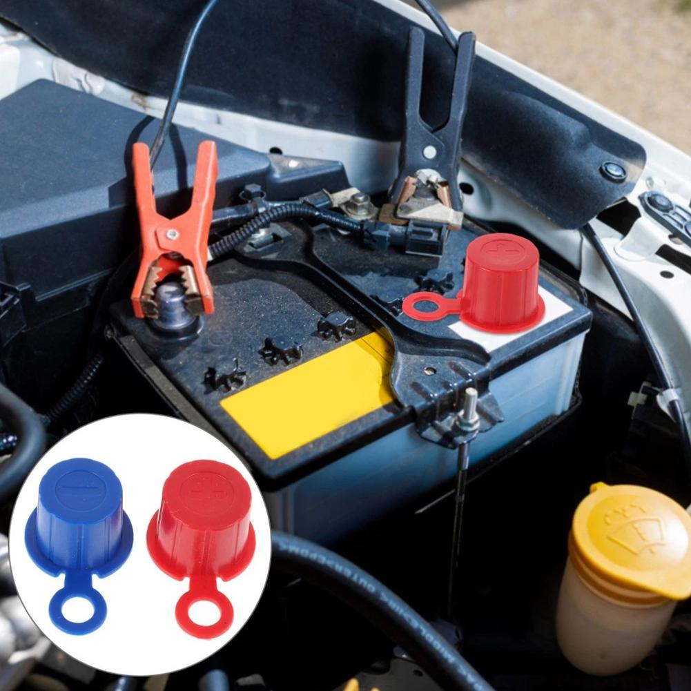 Pair Battery Terminal Post Battery Cap Cover For Ignition Device Negative And Positive Pole Terminal Protector Cap