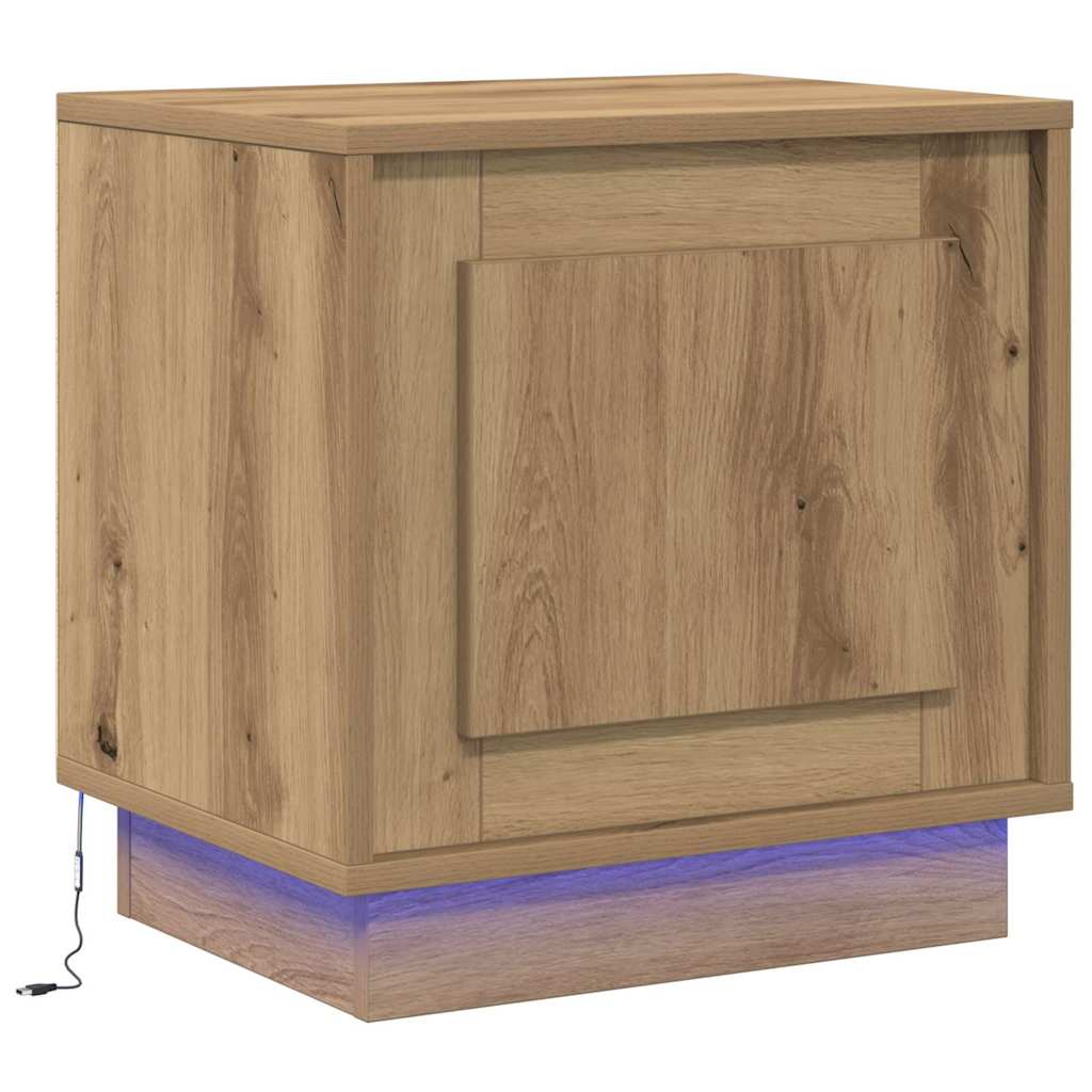 Nightstand Set of 2 Artisan Oak Finish 44 x 34.5 x 45 cm Engineered Wood