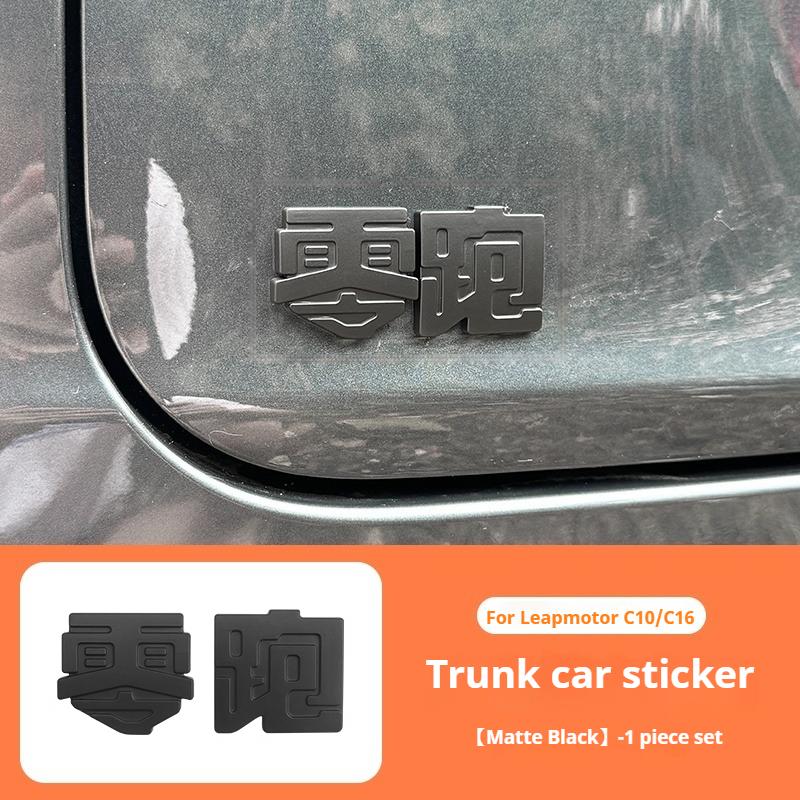 For Leapmotor C16 C10 Car Blackening Modification Logo Letters Front and Rear Badges Covering 3D Design Sticker