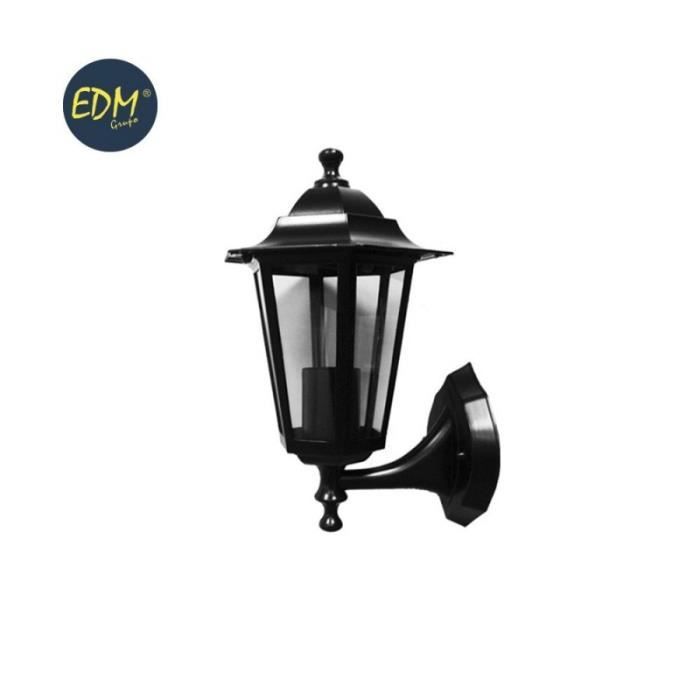 Lampadaire - EDM - Zurich - Aluminium et verre noir - IP44