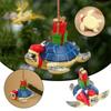 Christmas Sea Turtle Hanging Ornament Shore Beach Themed Decor Blue Backfor Home Xmas Tree Decoration Presents