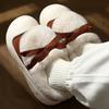 New cotton slippers women's winter bag heel indoor home with heel warm platform cotton shoes women's winter