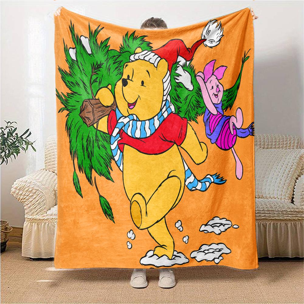 Piglet Pooh'S Christmas Adventure Blanket Soft Throw Blanket For Home Bedroom Bed Sofa Travel Office Solid Christmas Blanket