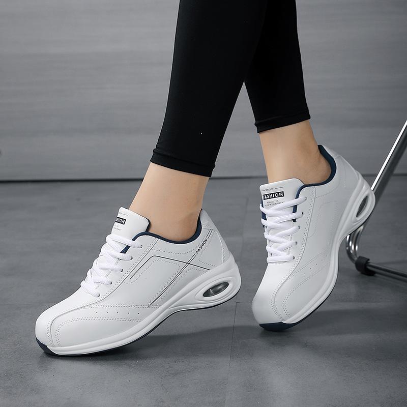 New Large Size Women's Shoes Casual Air Cushion Shoes Mother Shoes Lace-up Breathable Sneakers