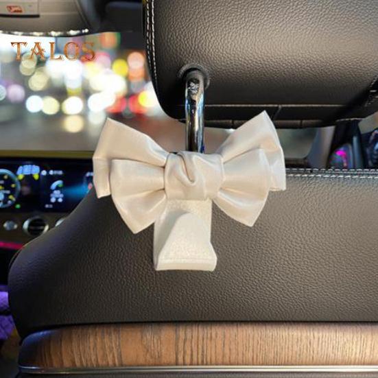 Crochets de voiture en forme de nœud mignon pour dossier de siège de voiture, crochet robuste pour sac à main, accessoires de voiture peu encombrants