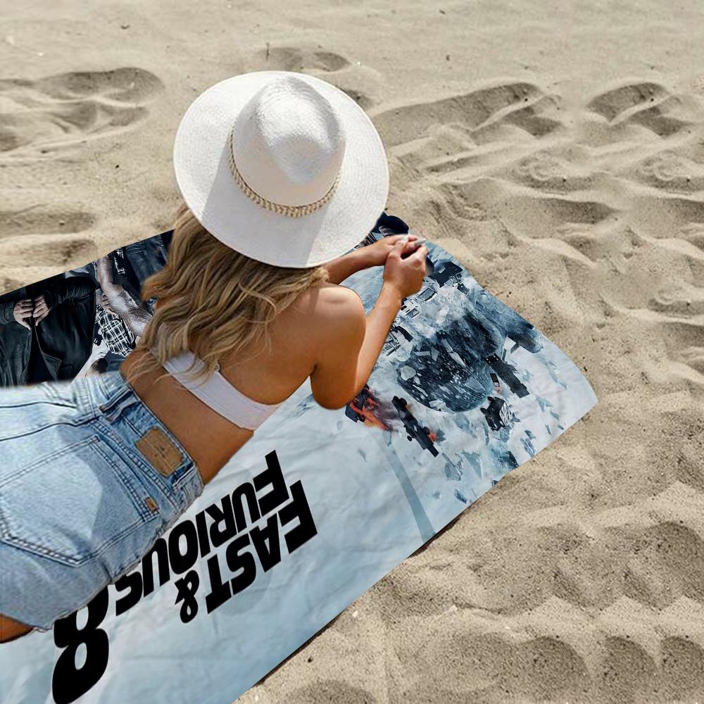 Fast Furio Bath Towel Microfiber Soft Water Absorbing Breathable For Girl Kids Decorative Cartoon Beach Towel