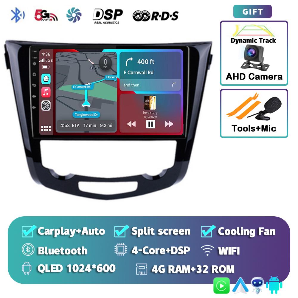 Android 14 Carplay Auto Car Radio For Nissan X-Trail Xtrail 3 T32 2013 - 2017 GPS Multimedia Video Player Stereo WIFI+4G BT DSP