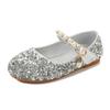 Girls Rhinestone Princess Shoes Soft Sole Leather Shoes Newest Baby Crystal Shoes Sequined Hotest Fashion Pearl Shoes Sweet Flats