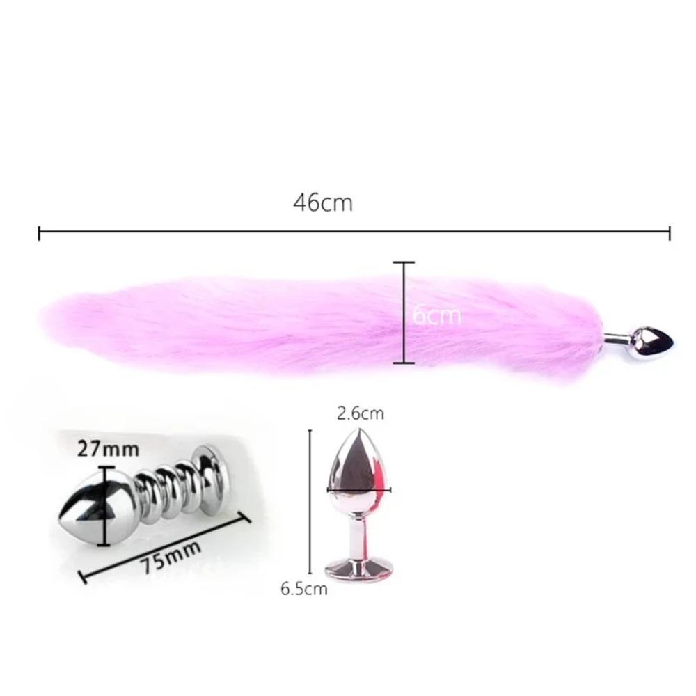 Sexy Fox Anal Plug Tail Sex Toys for Women Adult Sex Product Men Dilatation Cosplay Metal Backyard Butt Plug G-spot Stimulation
