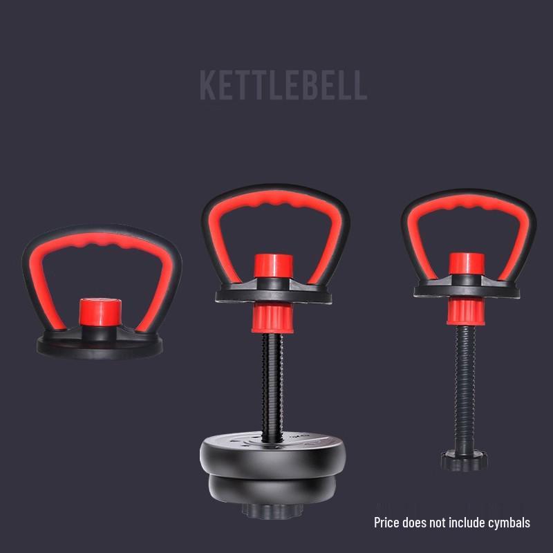 Environmentally Friendly Adjustable Kettlebell Handle with Rubberized Grip for Dumbbells and Push-Ups