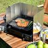 Outdoor Camping Folding Wind Deflector, Durable Aluminum Material, for Hiking, Picnics, Camping - Essential Accessory for Outdoor Cooking and Picnics