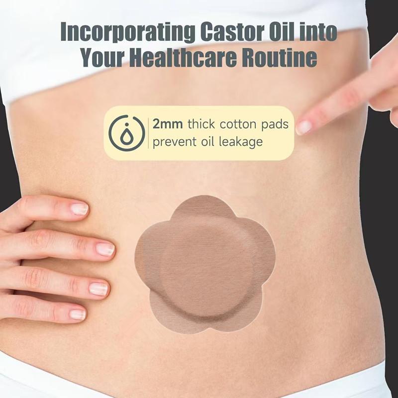 50Pcs/Set Replacement Disposable Castor Oil Pack Self-Adhesive Adhesive Navel Stickers Seepage Resistant Belly Button Protectors