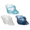Conch Shape Glass Candle Holders for Tealight Display, Coastal Shelf and Vanity Decors Accent for Bedroom, Bathroom or Desktop