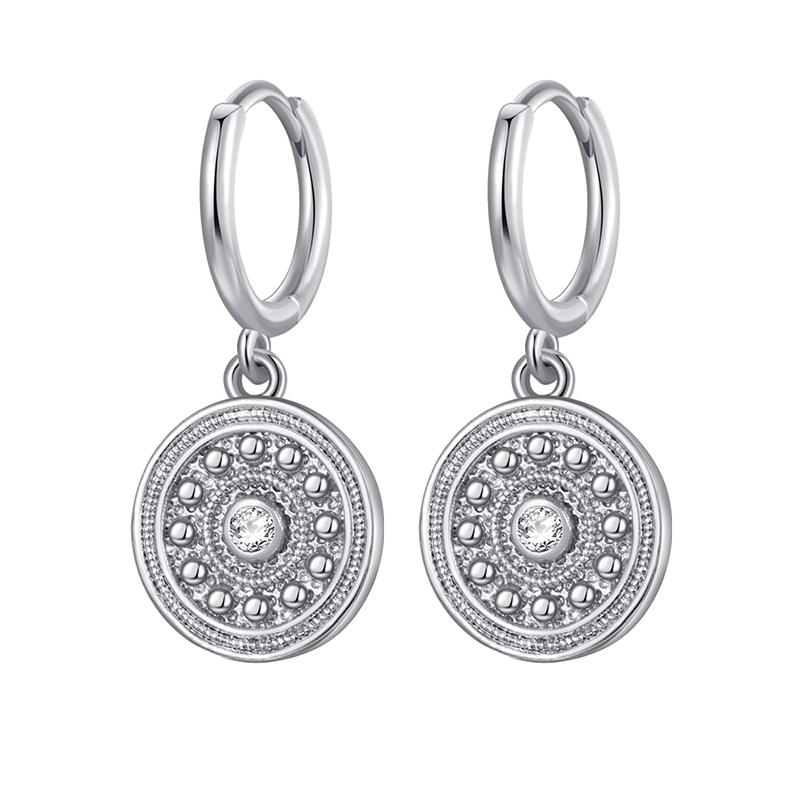 CRMYA Vintage Piercing Ear CZ Zircon Cross Earring Gold Silver Filled Drop Earrings For Women Hoop Earings Jewelry Wholesale