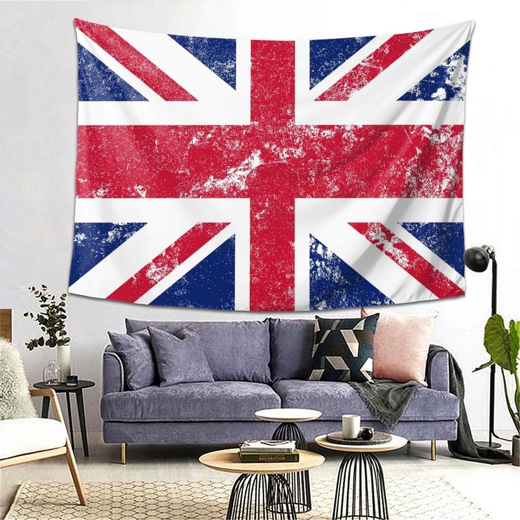 Distressed Union Jack Flag Tapestry Decor Art Aesthetic Tapestries for Living Room Bedroom Home Wall Cloth Wall Hanging