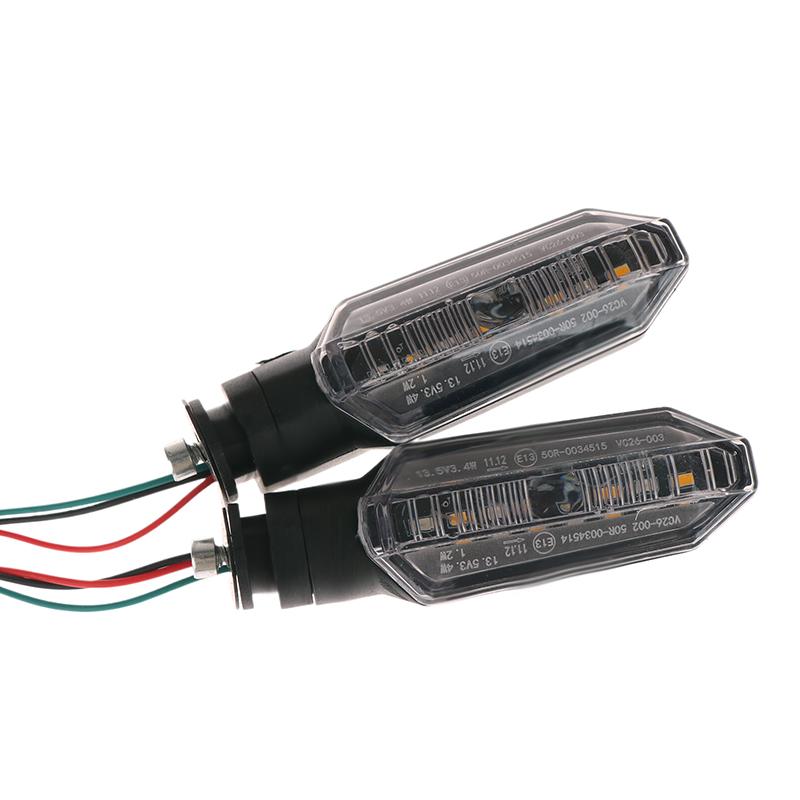 2Pcs Mini Amber Flashing Light Motorcycle Led Turn Signal Lights 8Mm Blinker Turn Signal Lamp 12V Moto Indicator Accessories